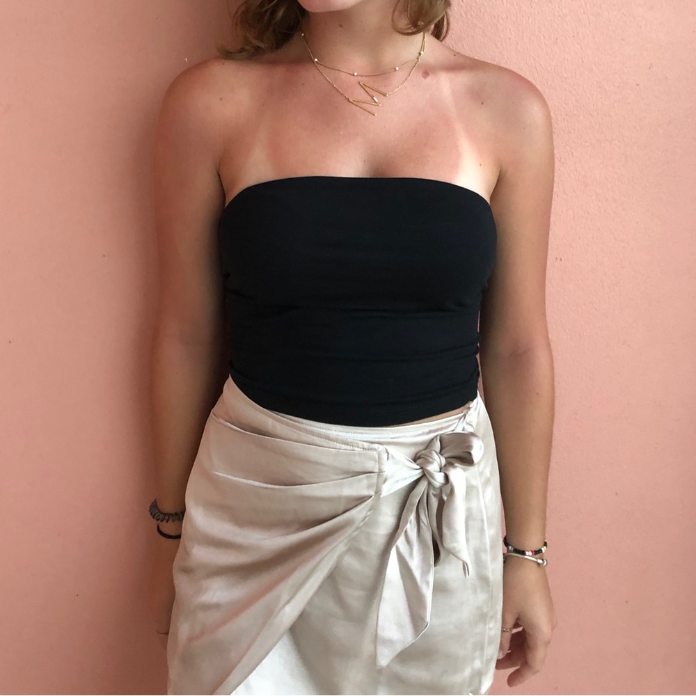 Wrap style silk skirt size S
